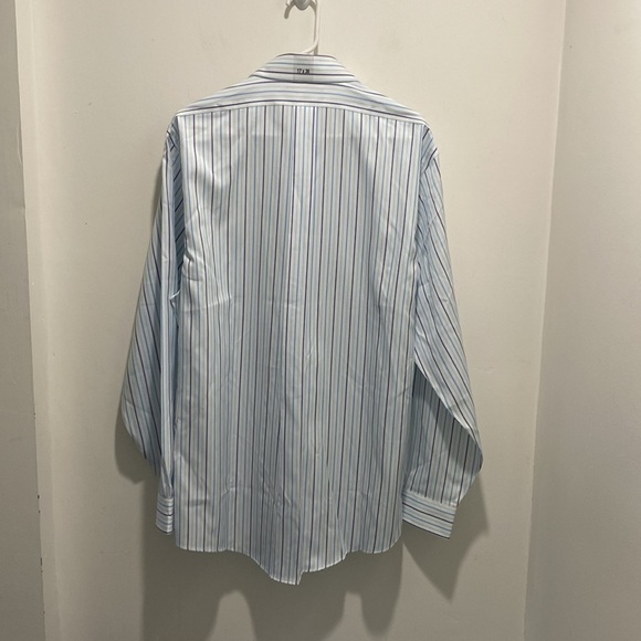 Kirkland Signature Men's Blue Striped Shirt 17 x 36 🌟 - Picture 6 of 6